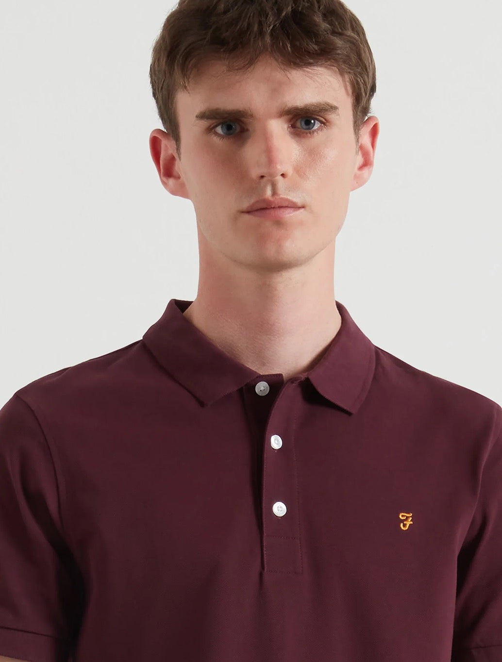 Farah - Blanes Slim Fit Organic Cotton Polo Shirt - Burgundy