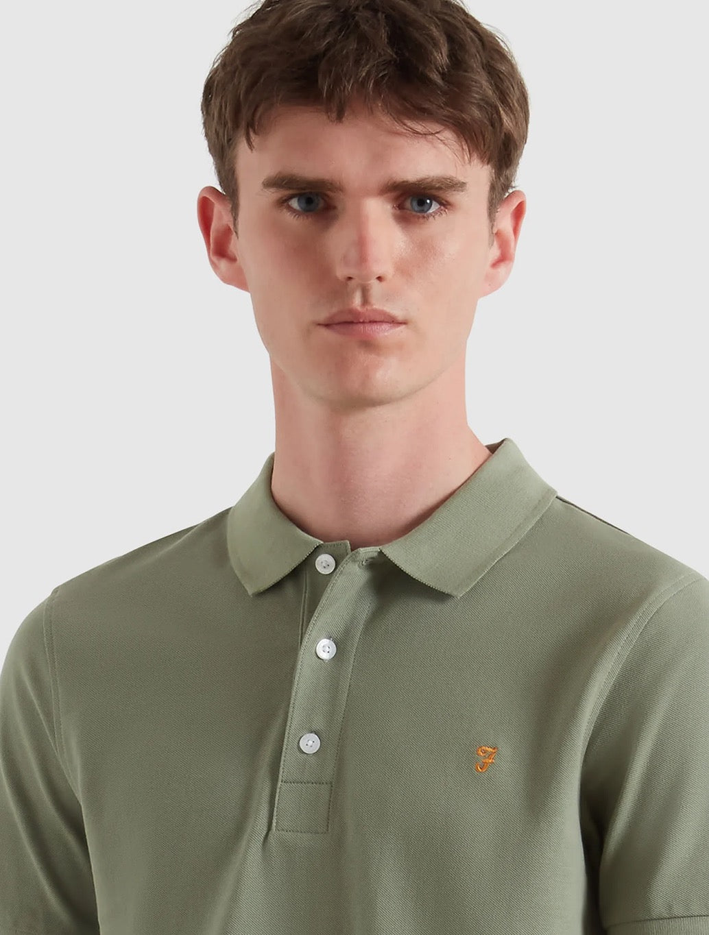 Farah - Blanes Slim Fit Organic Cotton Polo Shirt - Light Green