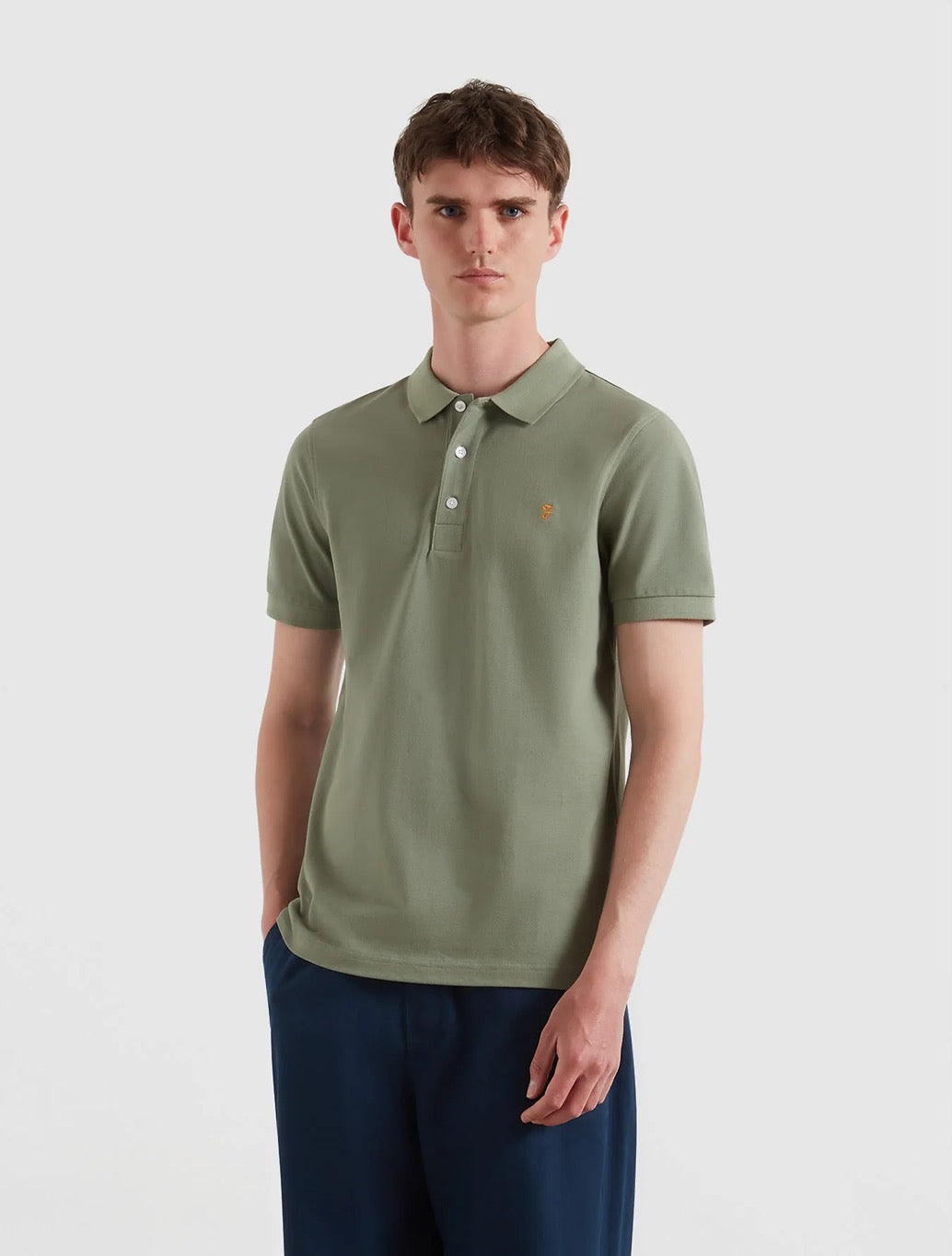 Farah - Blanes Slim Fit Organic Cotton Polo Shirt - Light Green
