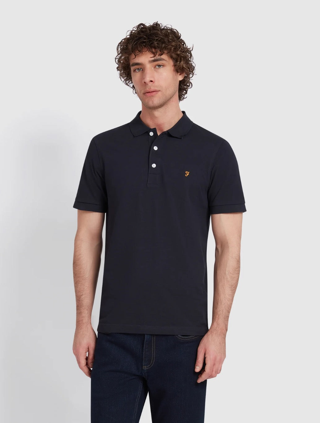Farah - Blanes Slim Fit Organic Cotton Polo Shirt - Navy