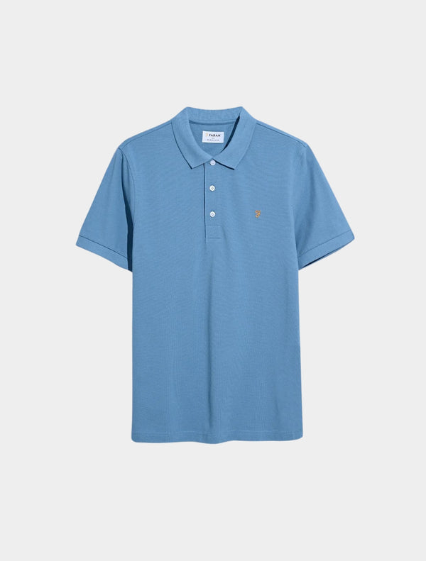 Farah - Blanes Slim Fit Organic Cotton Polo Shirt - Sky