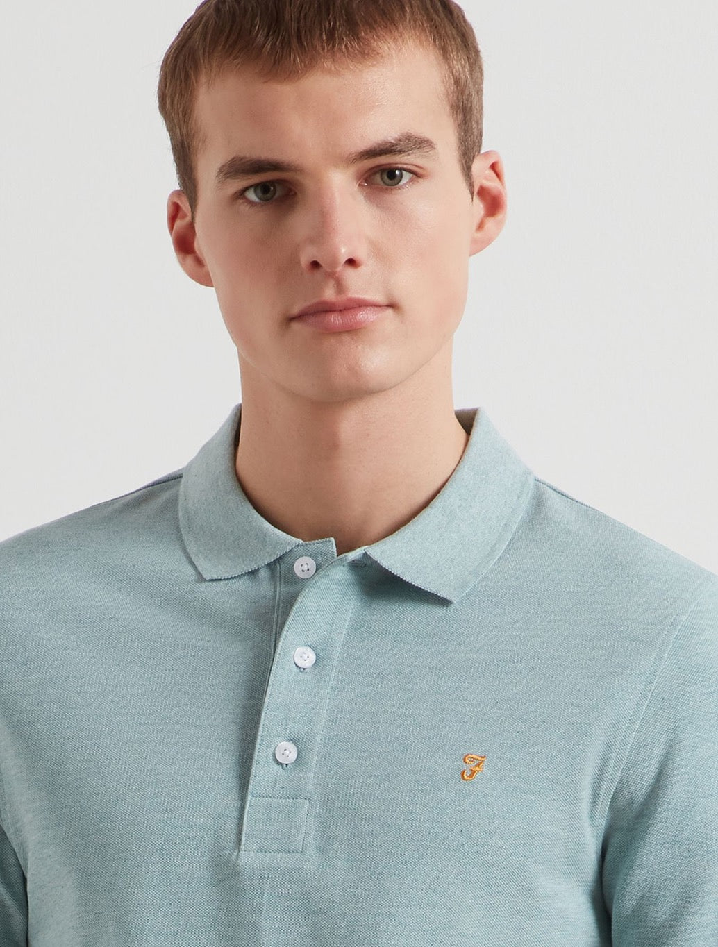 Farah - Blanes Slim Fit Organic Cotton Polo Shirt - Mint Green