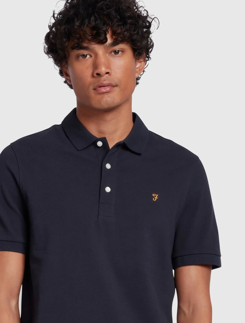 Farah - Blanes Slim Fit Organic Cotton Polo Shirt - Navy