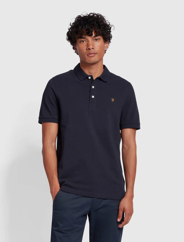 Farah - Blanes Slim Fit Organic Cotton Polo Shirt - Navy