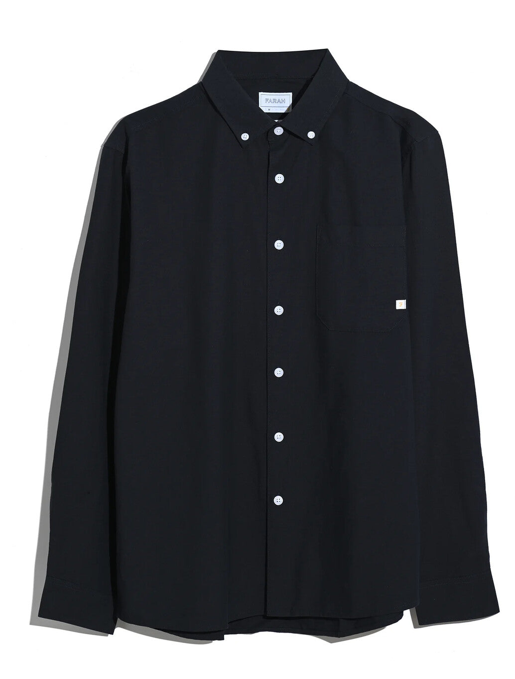 Farah Brewer Box Fit Oxford Shirt in Navy