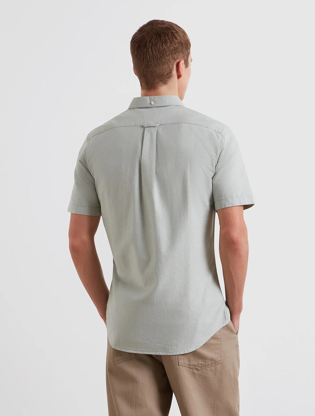 Farah Brewer Short Sleeve Oxford Shirt in Light Green