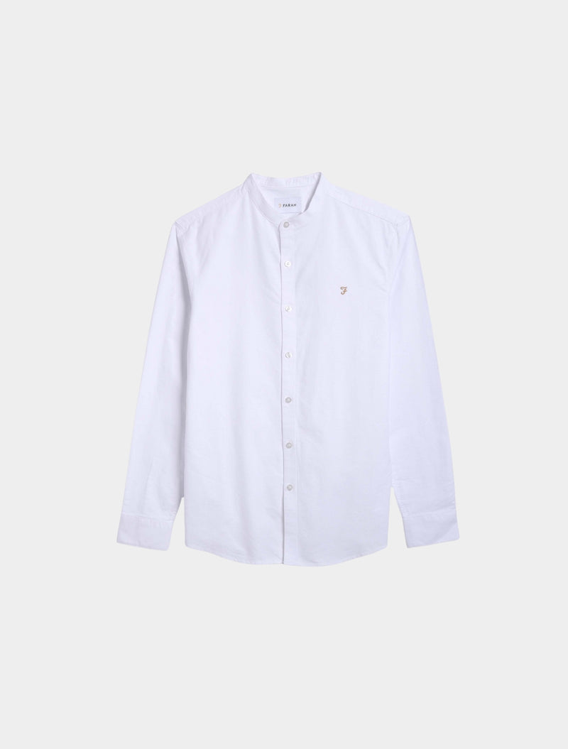 Farah - Brewer Grandad Slim Fit Shirt - White