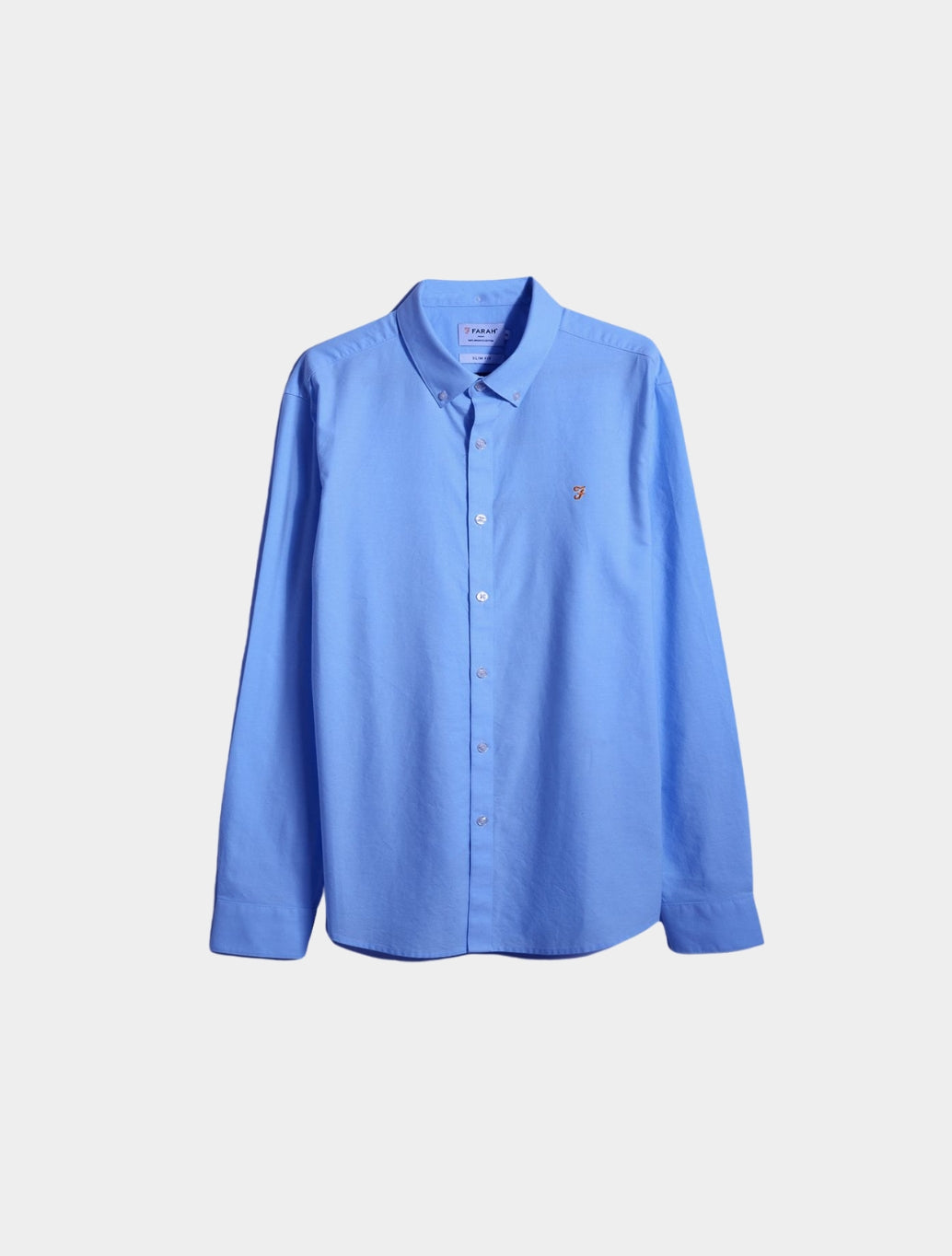 Farah - Brewer Slim Fit Organic Cotton Oxford Shirt - Blue