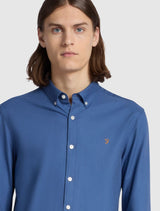 Farah - Brewer Slim Fit Organic Cotton Oxford Shirt - Storm Blue