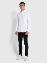 Farah - Brewer Slim Fit Organic Cotton Oxford Shirt - White