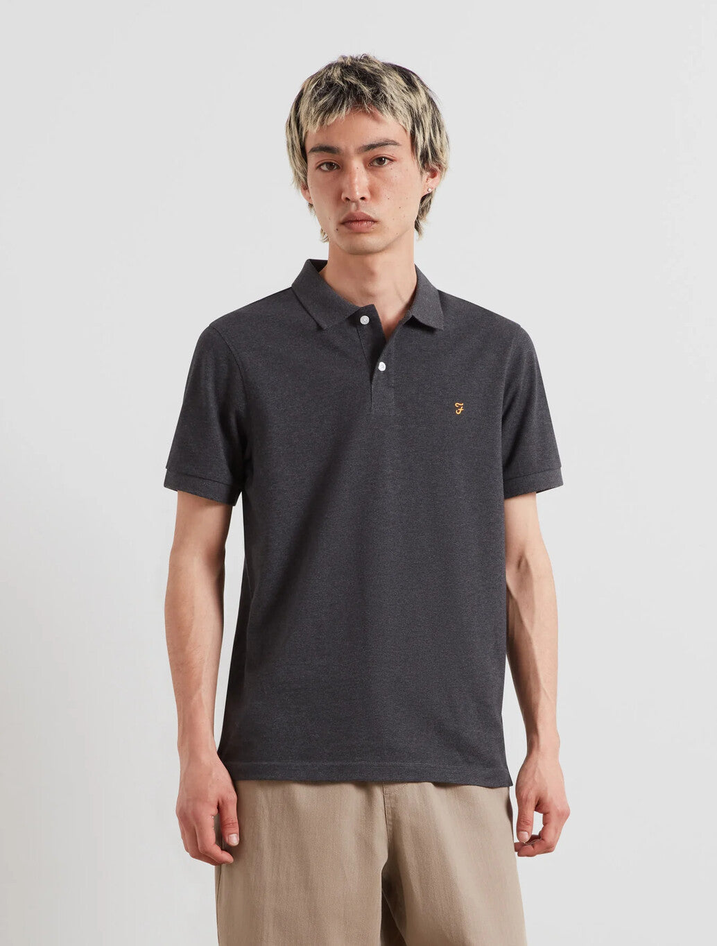 Farah Cunningham Polo Shirt in Charcoal