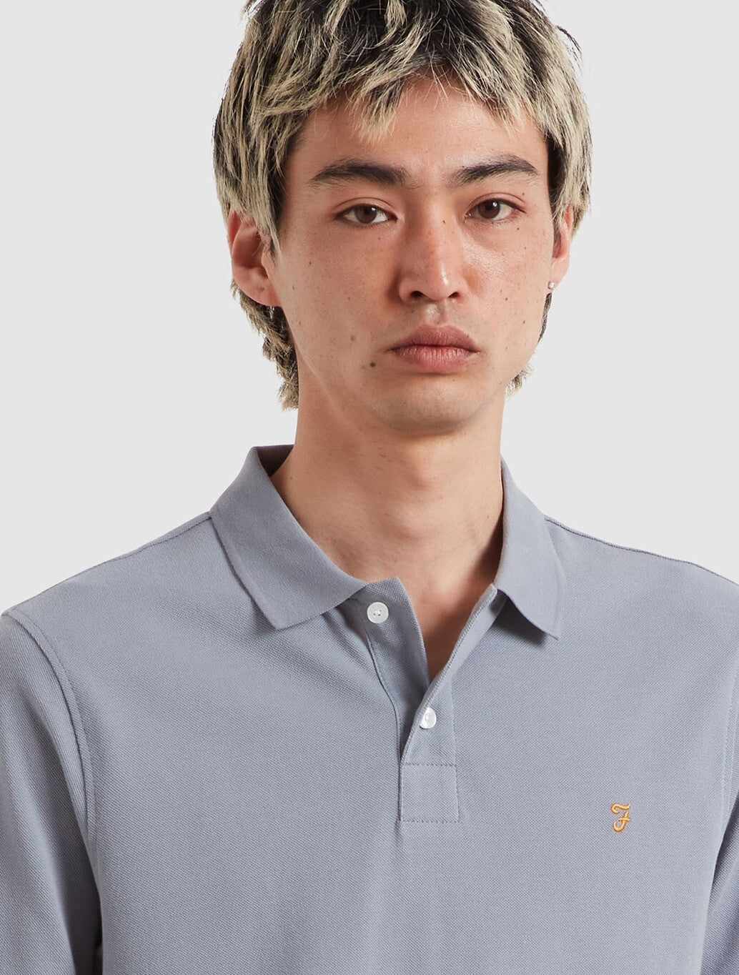 Farah Cunningham Polo Shirt in Pale Blue