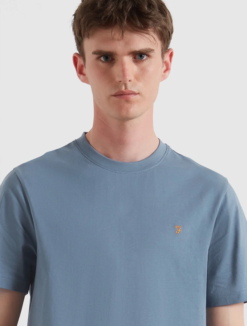 Farah - Danny Regular Fit Organic Cotton T-Shirt - Blue