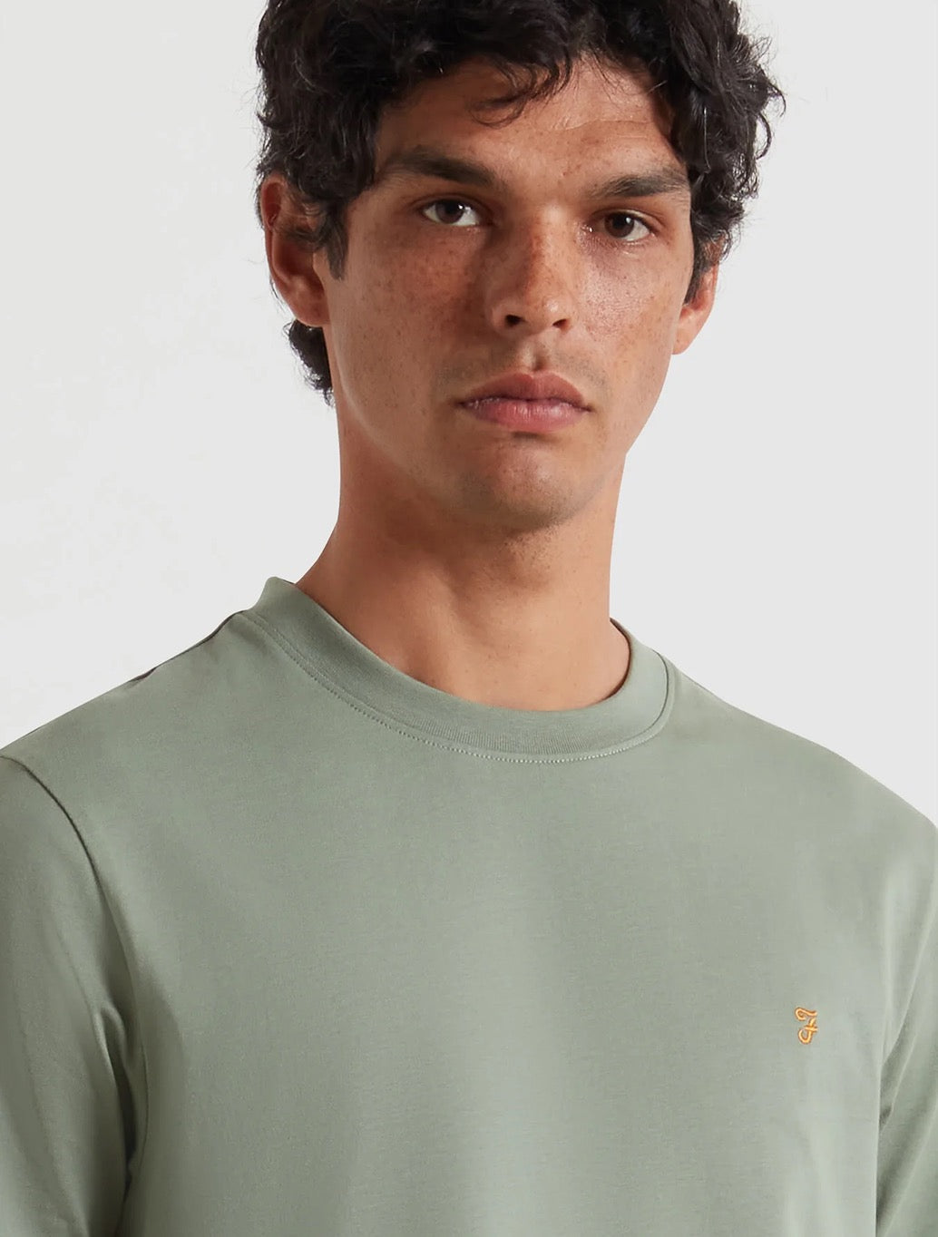 Farah - Danny Regular Fit Organic Cotton T-Shirt - Light Green