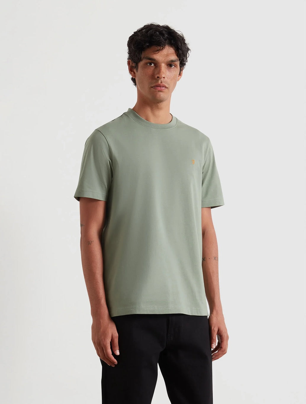 Farah - Danny Regular Fit Organic Cotton T-Shirt - Light Green