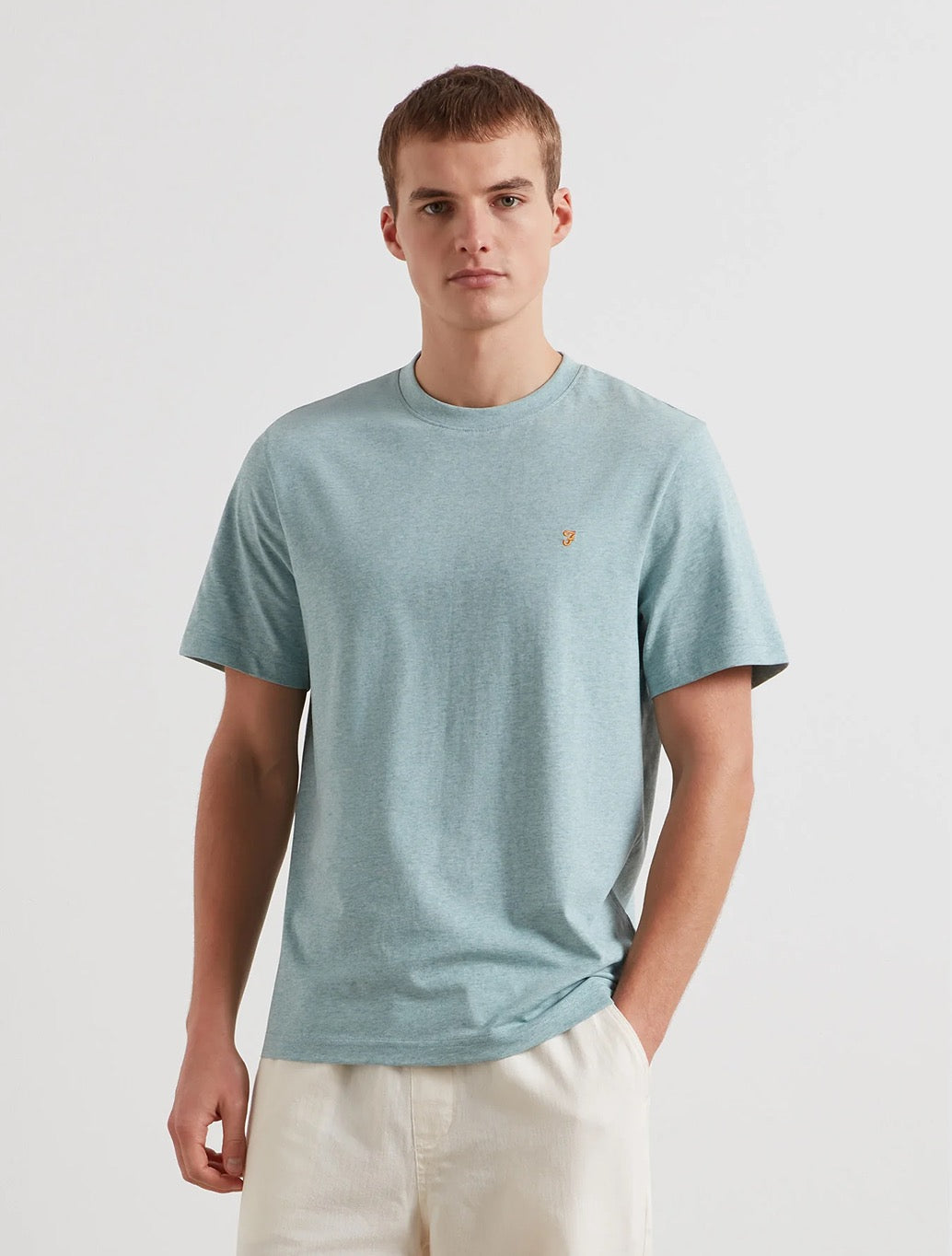 Farah - Danny Regular Fit Organic Cotton T-Shirt - Mint Green