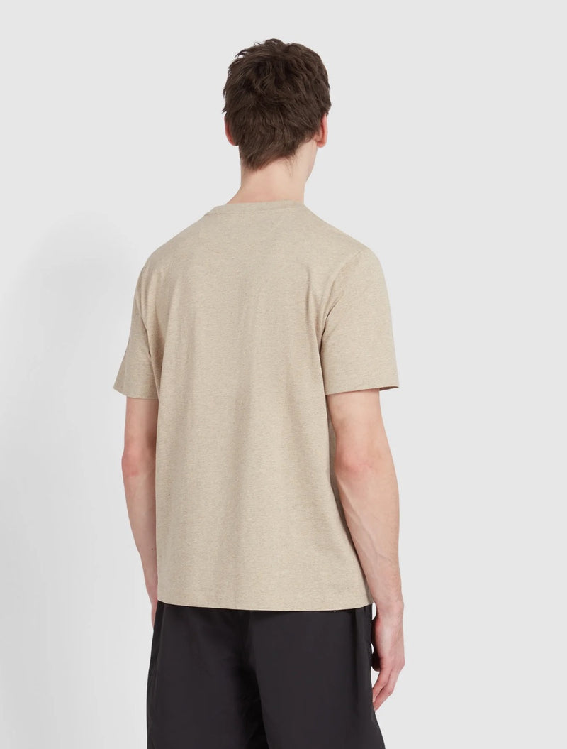 Farah - Danny Regular Fit Organic Cotton T-Shirt - Beige