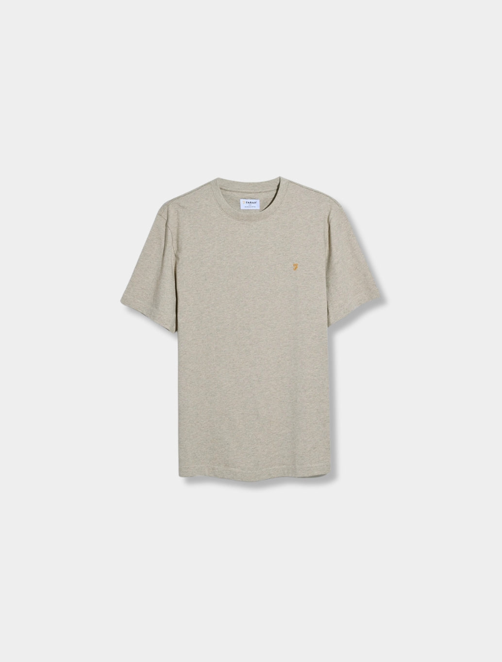 Farah - Danny Regular Fit Organic Cotton T-Shirt - Beige