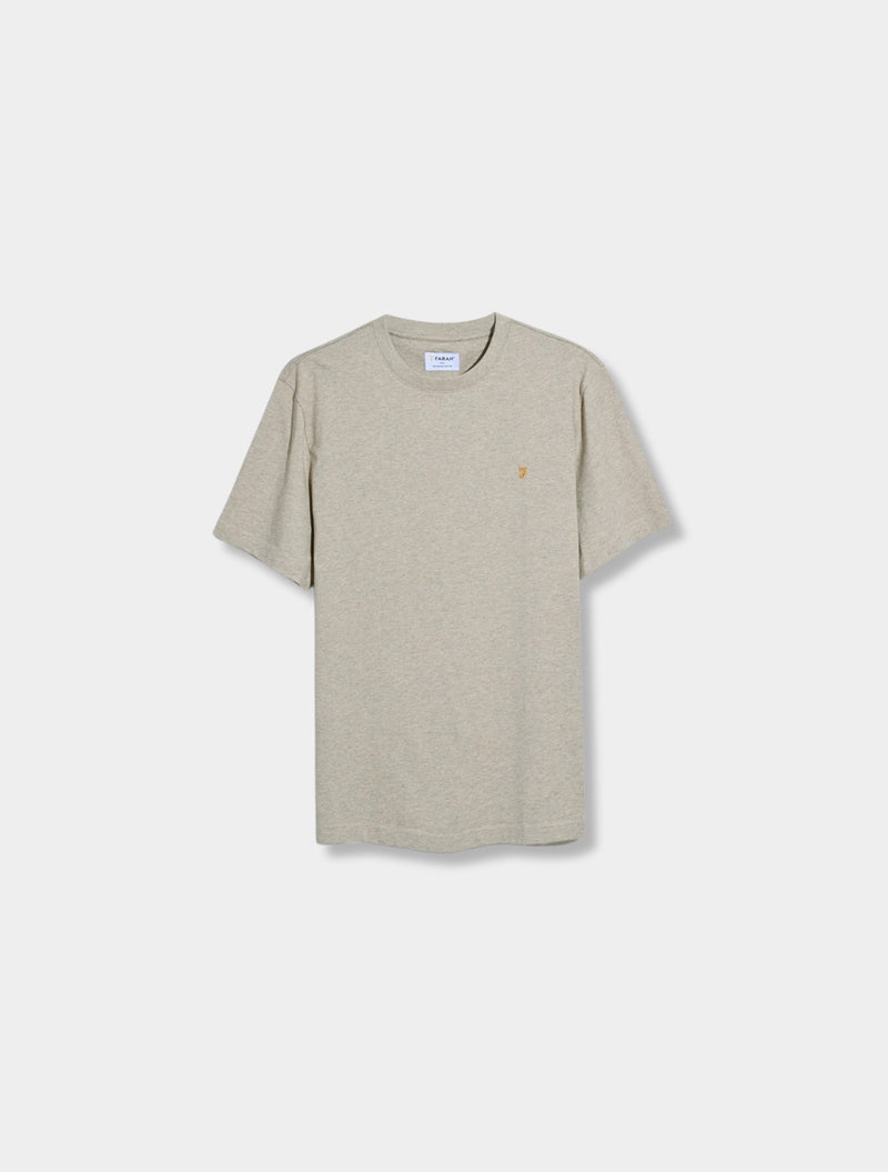 Farah - Danny Regular Fit Organic Cotton T-Shirt - Beige