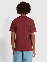 Farah - Danny Regular Fit Organic Cotton T-Shirt - Burgundy