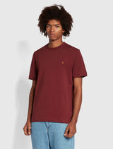 Farah - Danny Regular Fit Organic Cotton T-Shirt - Burgundy