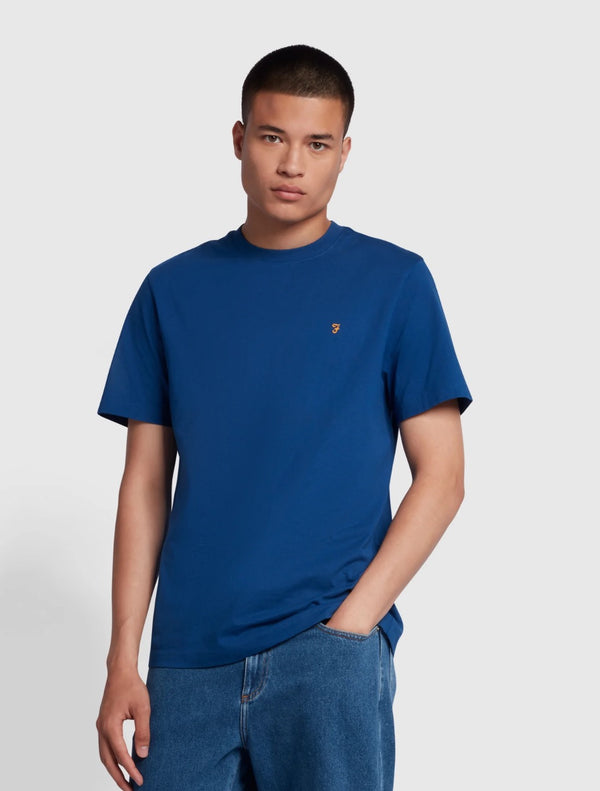 Farah - Danny Regular Fit Organic Cotton T-Shirt - Dark Blue