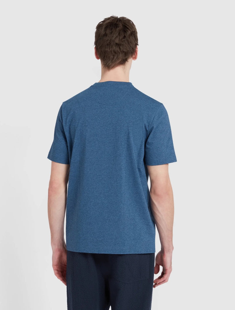 Farah - Danny Regular Fit Organic Cotton T-Shirt - Denim Blue