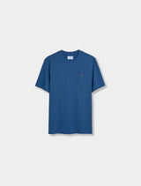 Farah - Danny Regular Fit Organic Cotton T-Shirt - Denim Blue