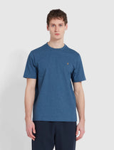 Farah - Danny Regular Fit Organic Cotton T-Shirt - Denim Blue