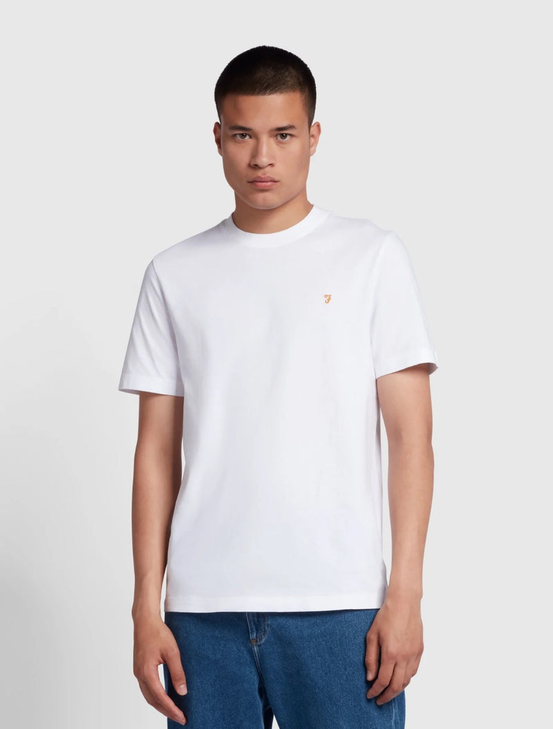 Farah - Danny Regular Fit Organic Cotton T-Shirt - White