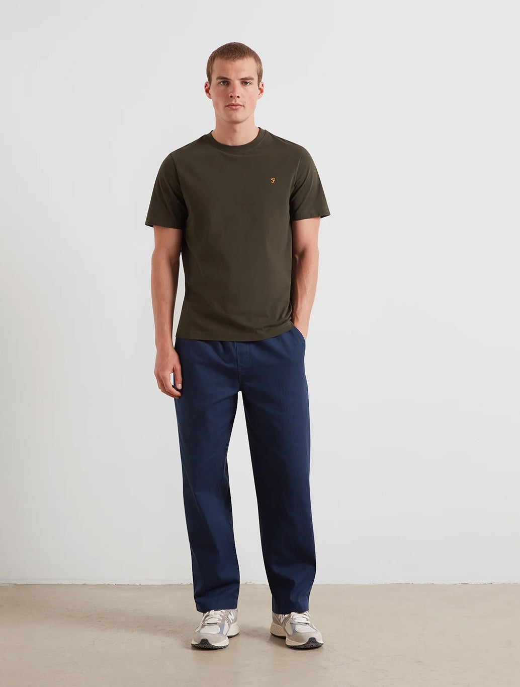 Farah Danny Regular Fit Organic Cotton T-Shirt in Dark Green
