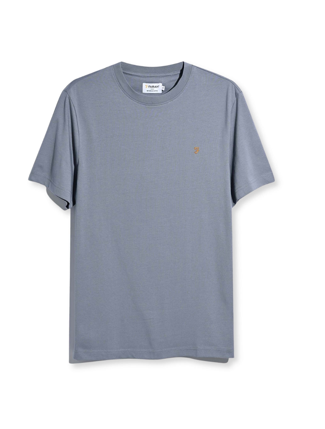 Farah Danny Regular Fit Organic Cotton T-Shirt in Pale Blue