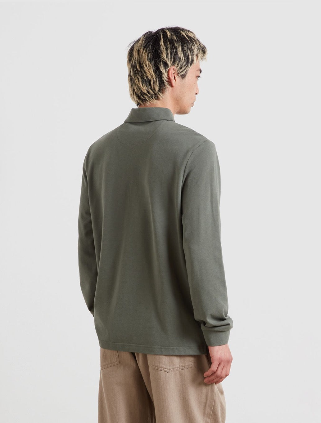 Farah Irwin Long Sleeve Polo Shirt in Rosemary
