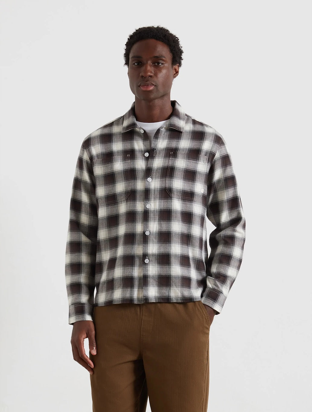 Farah - Lavelle Check Overshirt - Black Brown Check