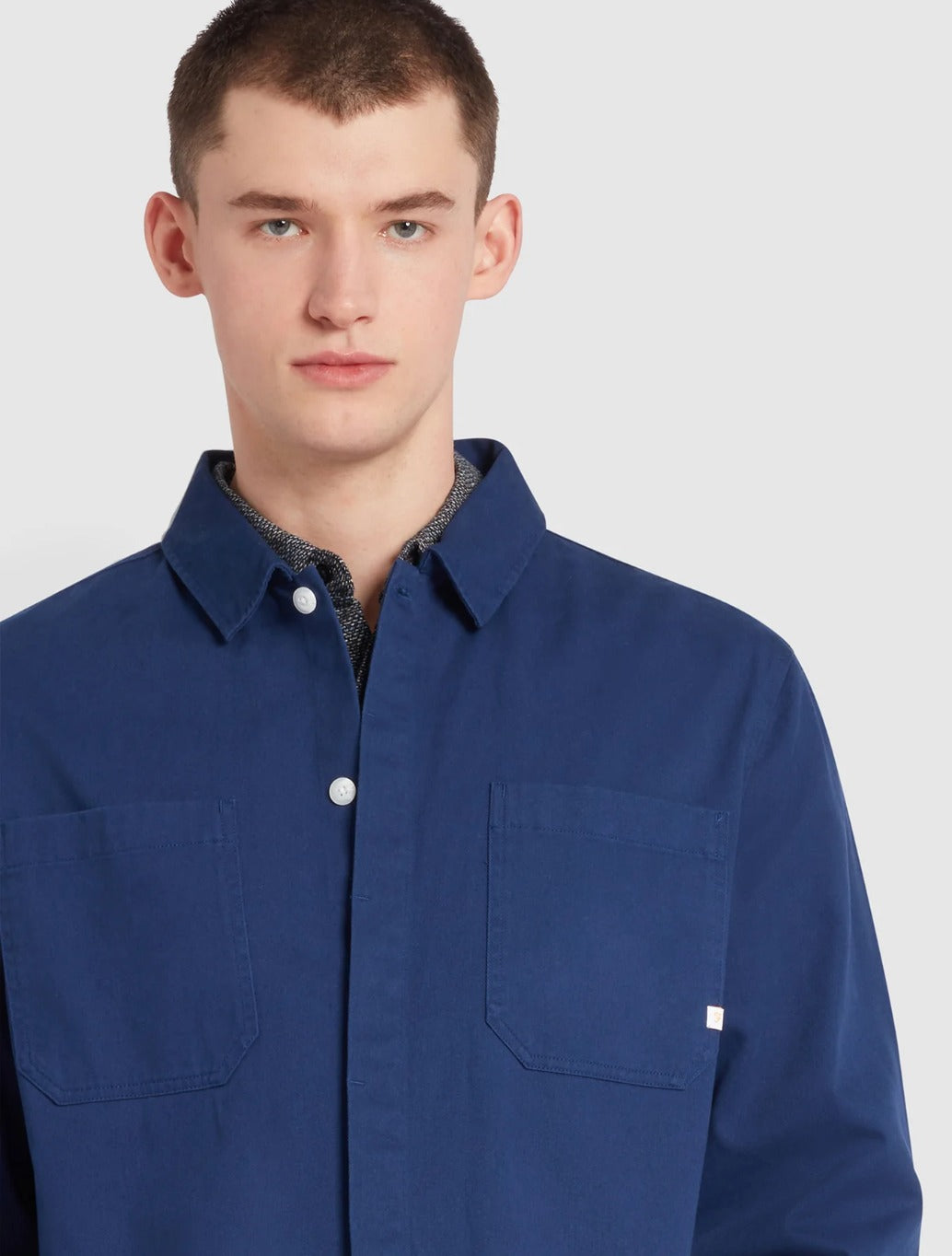 Farah - Leon Relaxed Fit Long Sleeve Overshirt - Navy