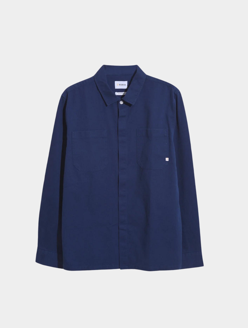 Farah - Leon Relaxed Fit Long Sleeve Overshirt - Navy