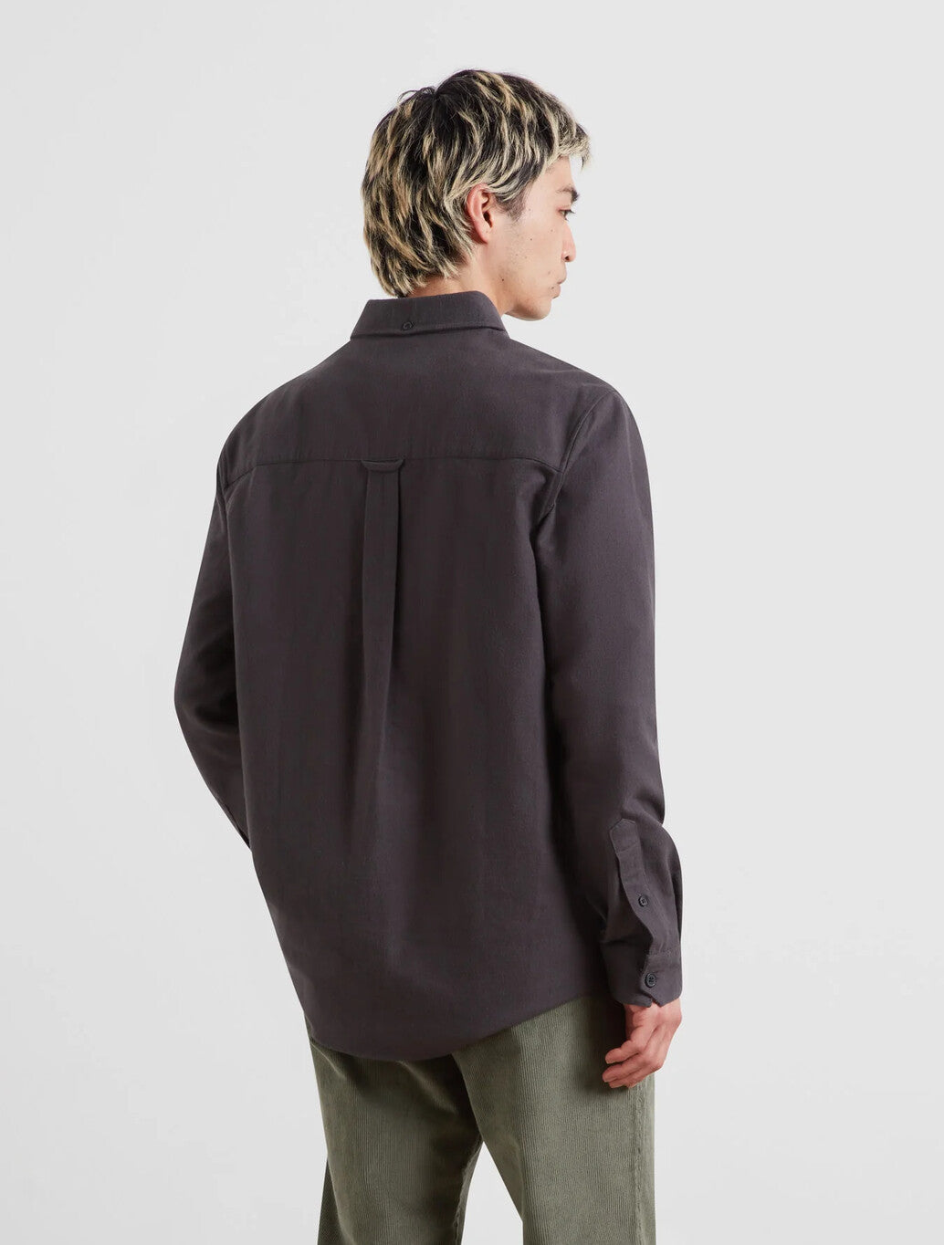 Farah Marvin Flannel Shirt in Washed Black