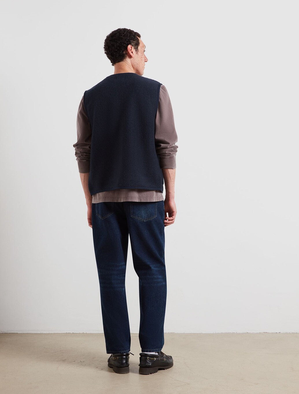 Farah Myles Wool Blend Gilet in True Navy