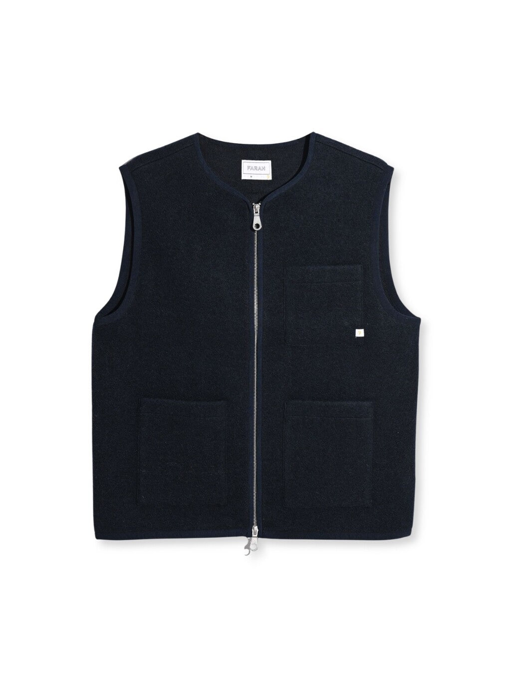 Farah Myles Wool Blend Gilet in True Navy