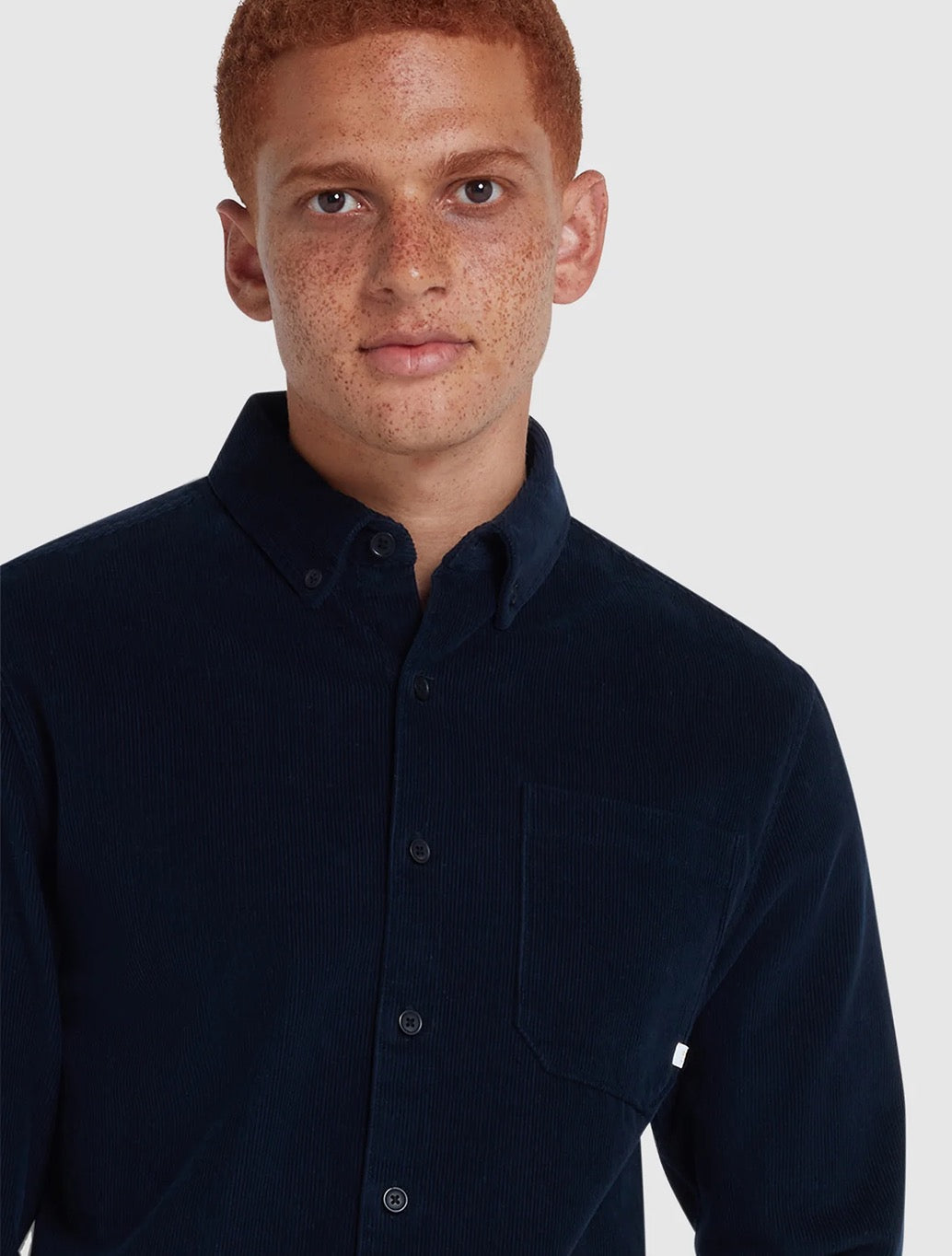 Farah - Spencer Casual Fit Corduroy Shirt - Navy