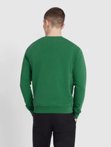 Farah - Tim Organic Cotton Crew Neck Sweatshirt - Green