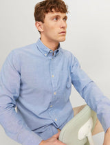 Jack & Jones - Brook Oxford Slim-Fit Shirt - Light Blue