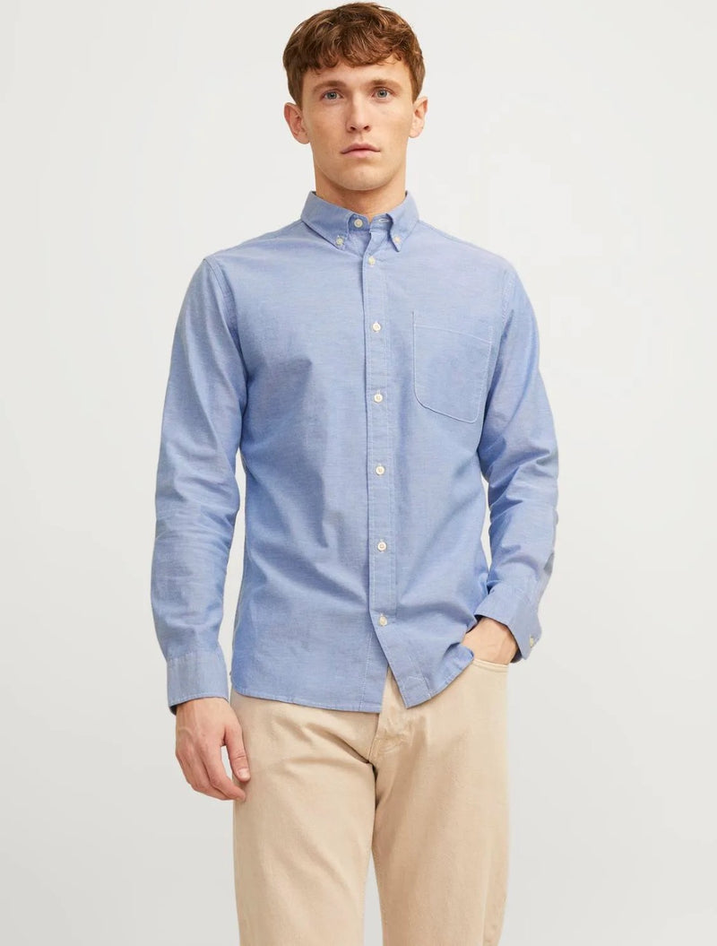 Jack & Jones - Brook Oxford Slim-Fit Shirt - Light Blue