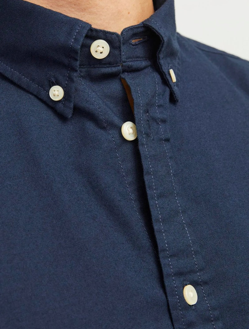 Jack & Jones - Brook Oxford Slim-Fit Shirt - Navy