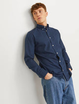 Jack & Jones - Brook Oxford Slim-Fit Shirt - Navy