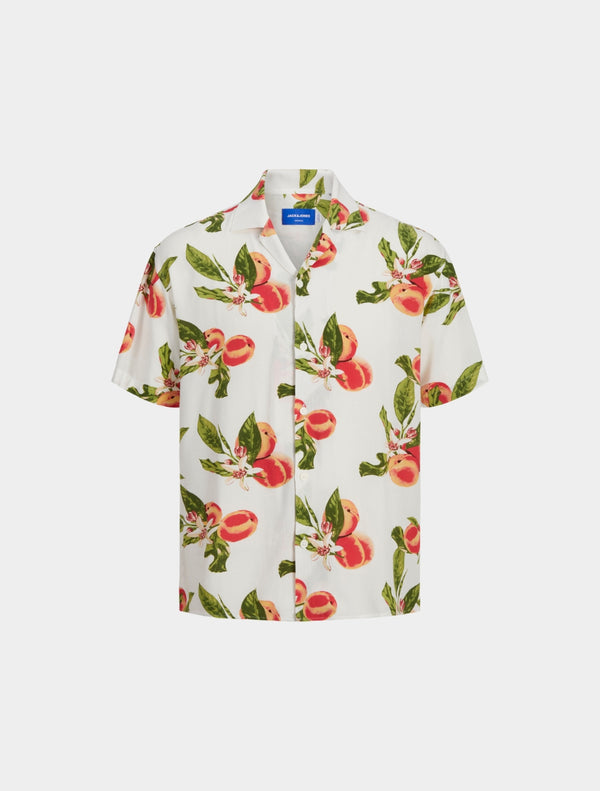 Jack & Jones - Luke Tampa Printed SS Shirt - White