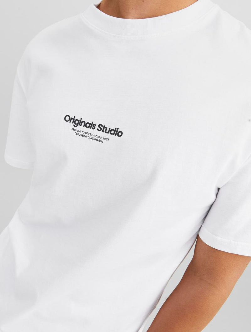 Jack & Jones - Printed Crew Neck T-Shirt - White