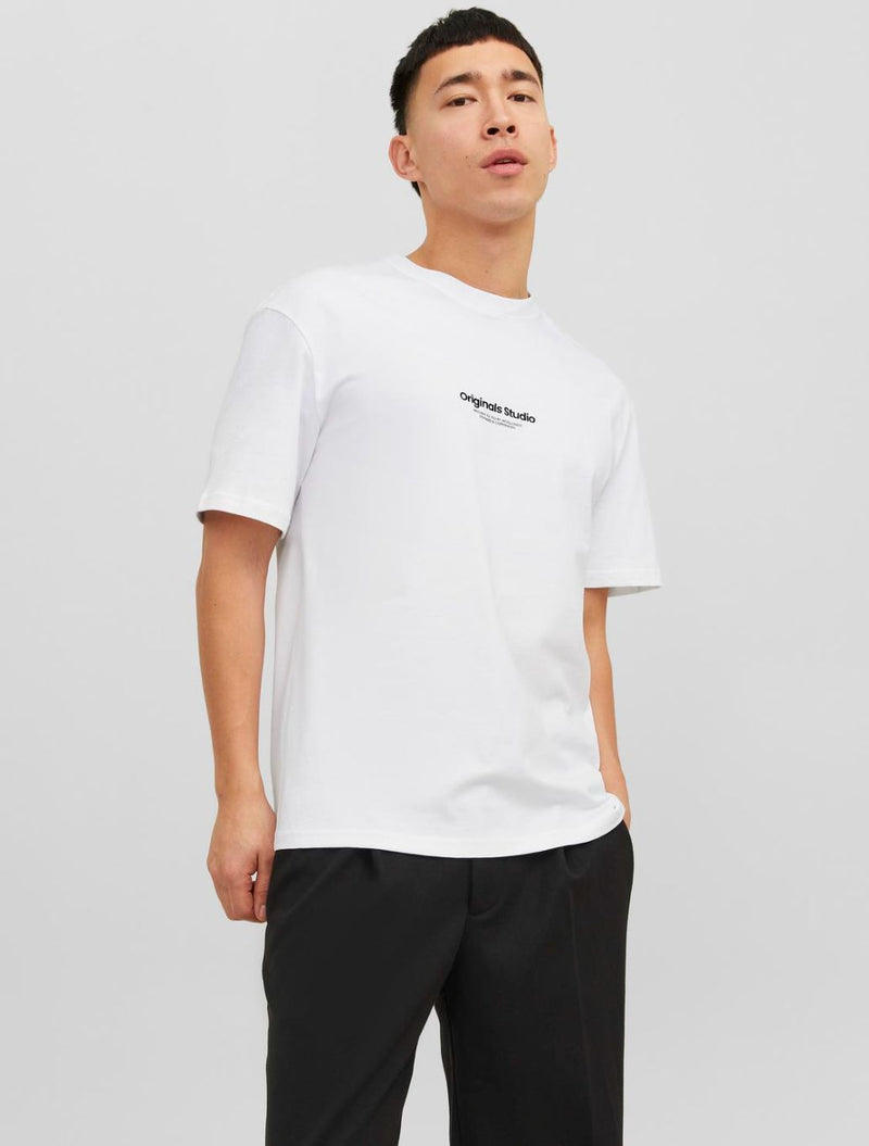 Jack & Jones - Printed Crew Neck T-Shirt - White