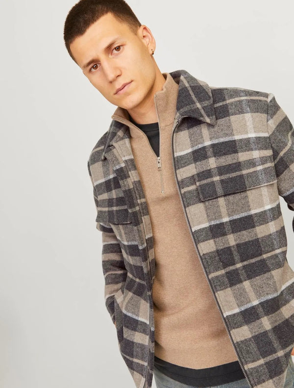 Jack & Jones - Russel Wool Shacket - Brown Check