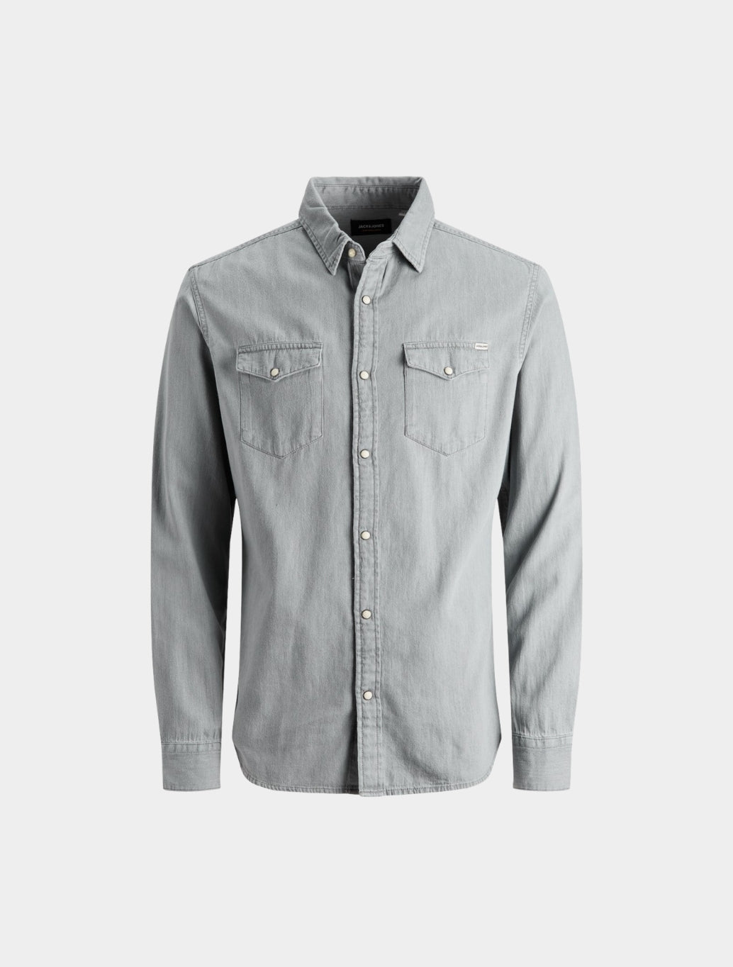 Jack & Jones - Slim Fit Denim Shirt - Light Grey